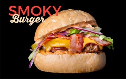 smoky burger Huggy's bar